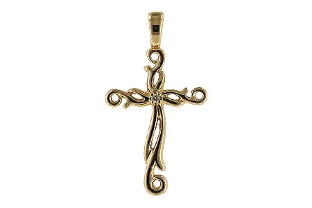 A061-68135: CROSS PENDANT .01 BR