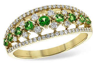 A245-28144: LDS RG .35 GREEN GARNET .67 TGW