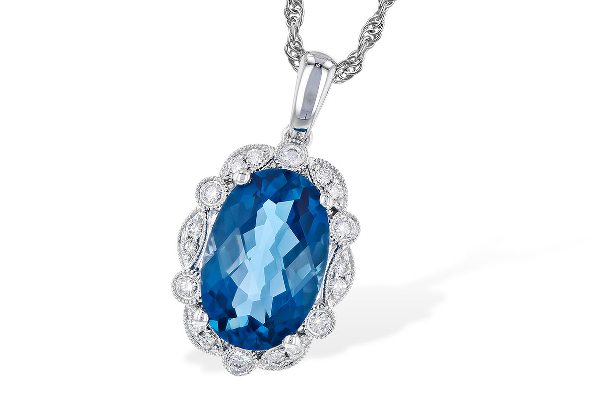 A328-09053: NECK 3.60 LONDON BLUE TOPAZ 3.77 TGW (12x8MM LBT)