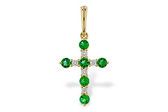 A329-84508: PENDANT .27 TW EMERALD .35 TGW