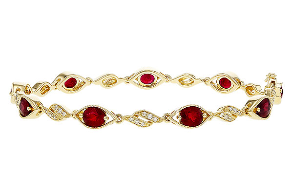 A329-84544: BRACELET 3.68 RUBY 3.92 TGW (7")