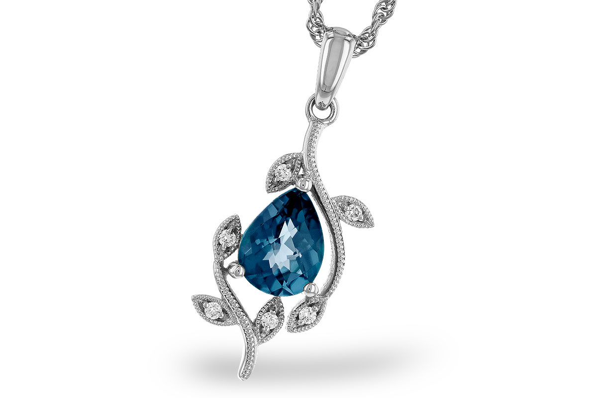 A329-86335: NECK 1.20 LONDON BLUE TOPAZ 1.25 TGW (8x6MM LBT)