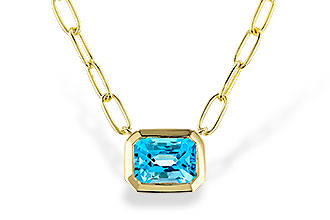 A329-88171: NECKLACE 1.20 SWISS BLUE TOPAZ (18")