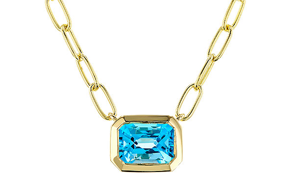 A329-88171: NECKLACE 1.20 SWISS BLUE TOPAZ (18")