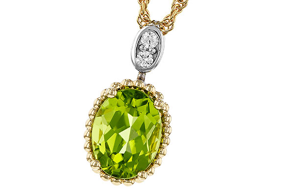 A329-89980: NECKLACE 1.22 PERIDOT 1.25 TGW (8x6MM OV)