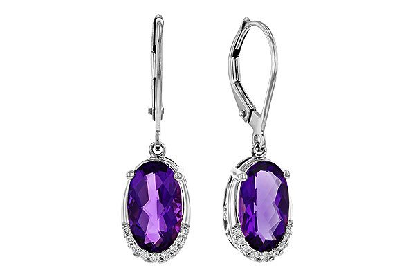 A329-89999: EARRINGS 2.70 TW AMETHYST 2.78 TGW (10x6MM OV)