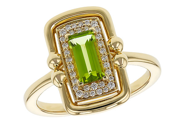 A329-90835: LDS RG .72 PERIDOT .84 TGW (8x4MM PER)