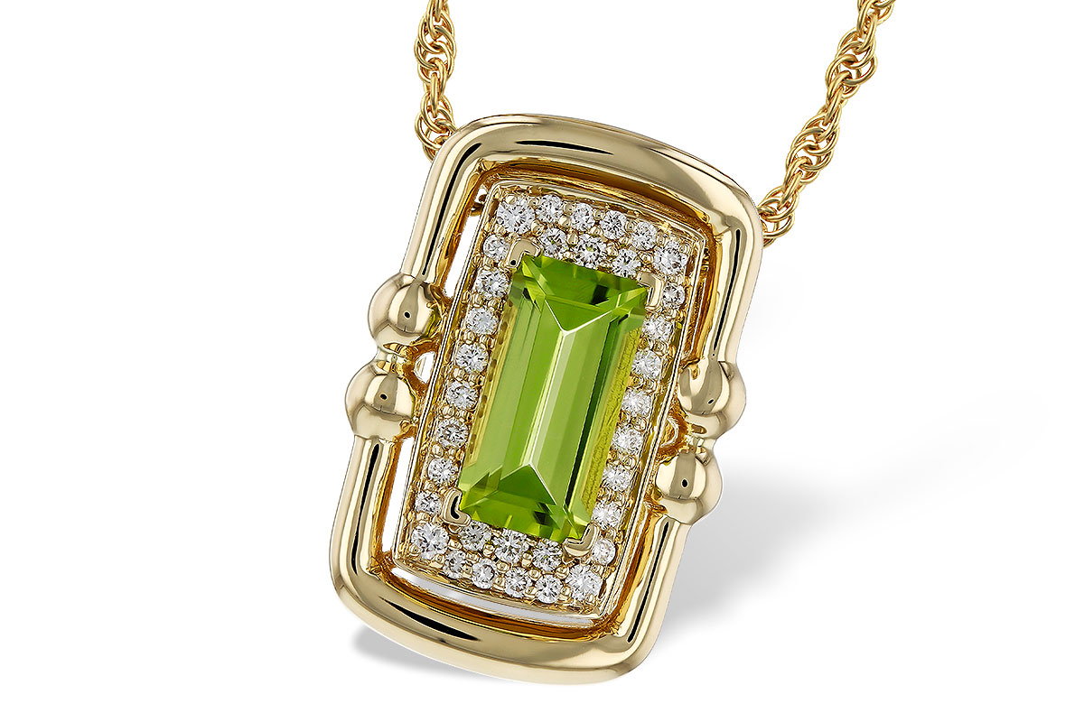 A329-90853: NECKLACE .72 PERIDOT .84 TGW (8x4MM PER)