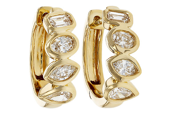 A330-73553: EARRINGS .68 TW FANCY CUT DIAS