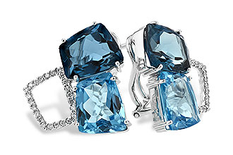 B243-49089: EARR 10.80 BLUE TOPAZ 11.00 TGW