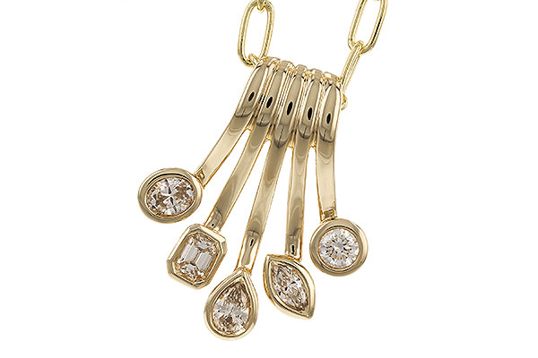 B328-99080: NECKLACE .42 TW FANCY CUT DIAMONDS (18")