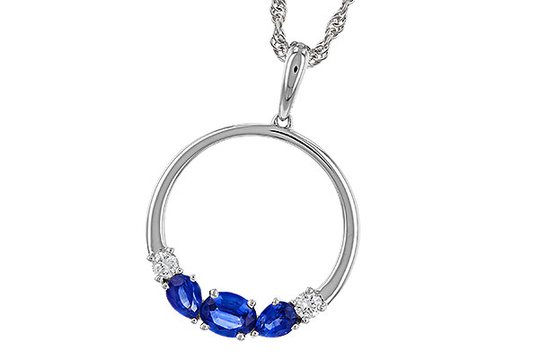 B329-84480: NECKLACE .81 SAPP .91 TGW