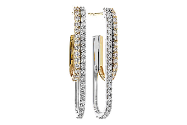B329-85380: EARRING .98 TW