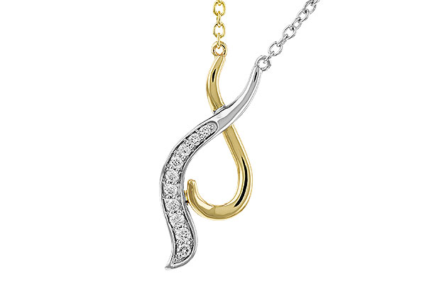 B329-87244: NECKLACE .10 TW (18")