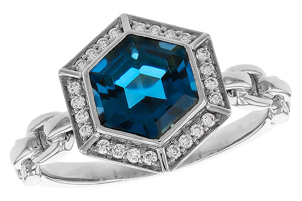 B329-88135: LDS RG 2.03 LONDON BLUE TOPAZ 2.14 TGW (7.5MM LBT)