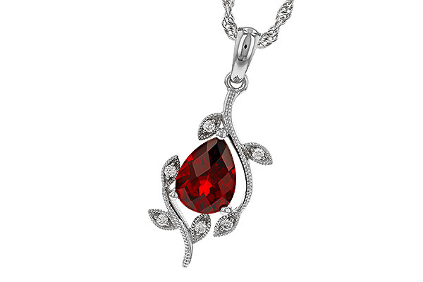 B329-89026: NECKLACE 1.34 GARNET 1.39 TGW (8X6MM GAR)