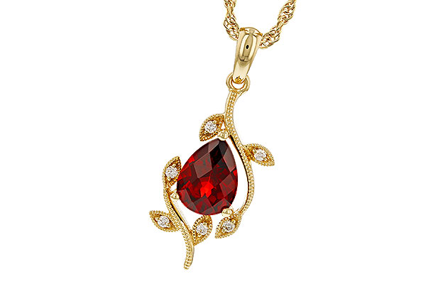 B329-89026: NECKLACE 1.34 GARNET 1.39 TGW (8X6MM GAR)