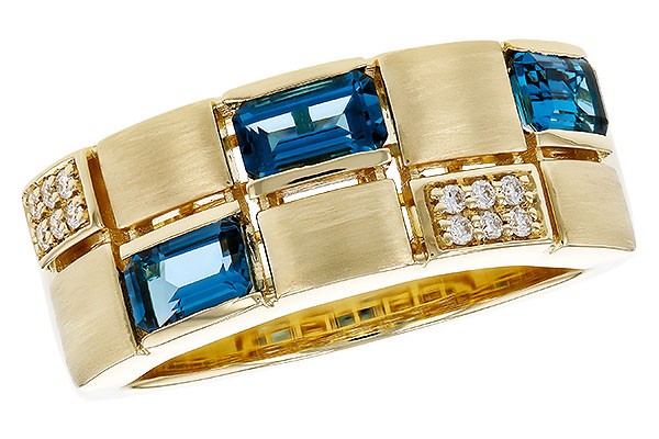 B329-89071: LDS RG .94 LONDON BLUE TOPAZ 1.00 TGW
