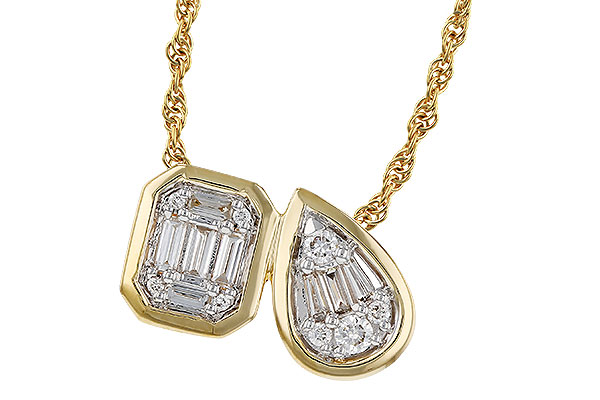 B329-89971: NECKLACE .17 BAG .25 TW