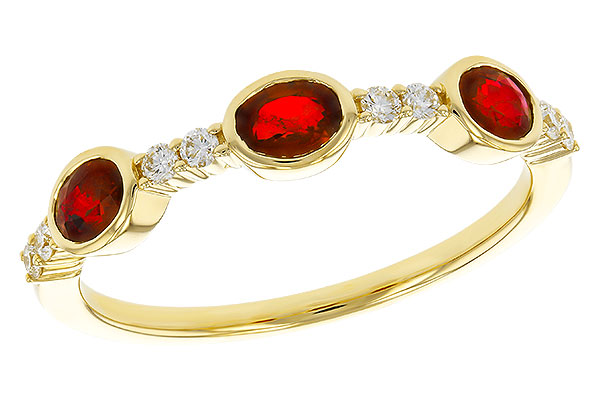 B329-90826: LDS WED RG .66 TW RUBY .78 TGW