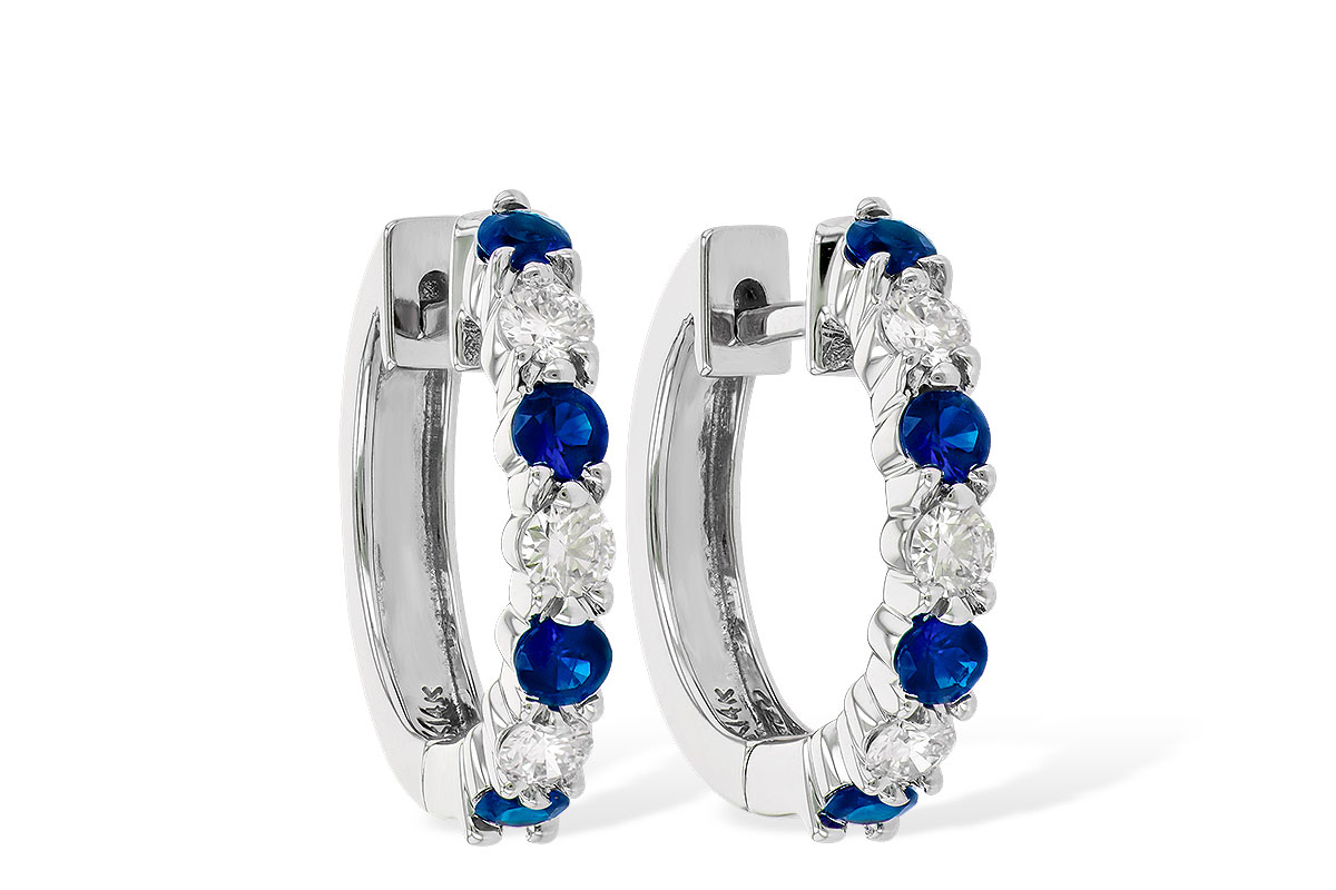 C056-21753: EARRINGS .64 SAPP 1.05 TGW