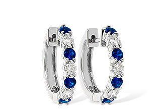 C056-21753: EARRINGS .64 SAPP 1.05 TGW