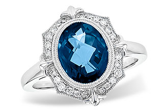 C245-35380: LDS RG 3.00 LONDON BLUE TOPAZ 3.16 TGW