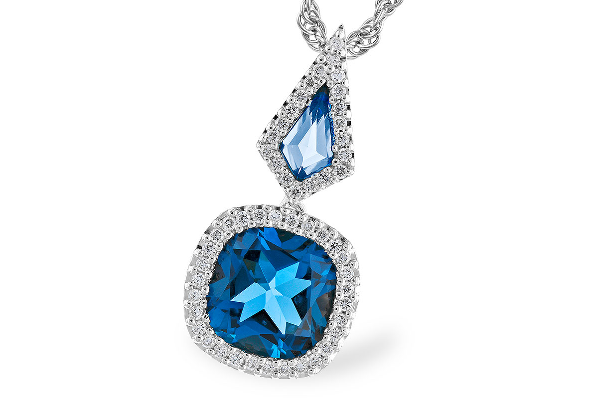 C328-95380: NECK 2.24 TW LONDON BLUE TOPAZ 2.40 TGW