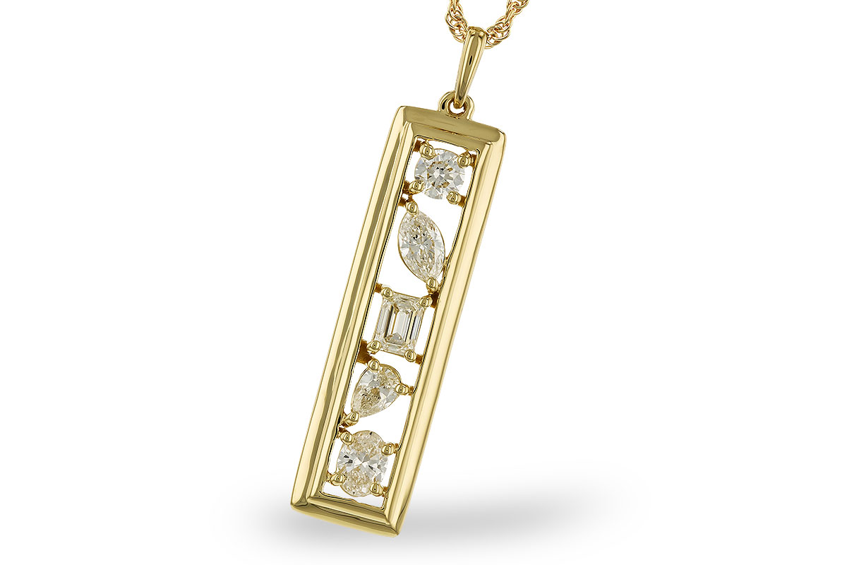 C328-99935: NECKLACE .85 TW FANCY CUT DIAMONDS