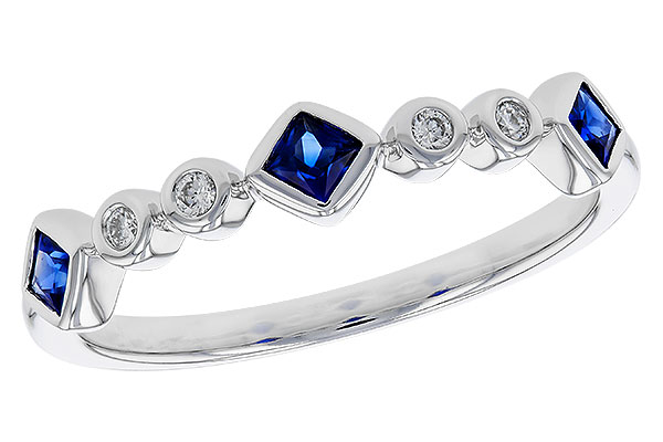 C329-87189: LDS WED RG .25 SAPPHIRE .30 TGW
