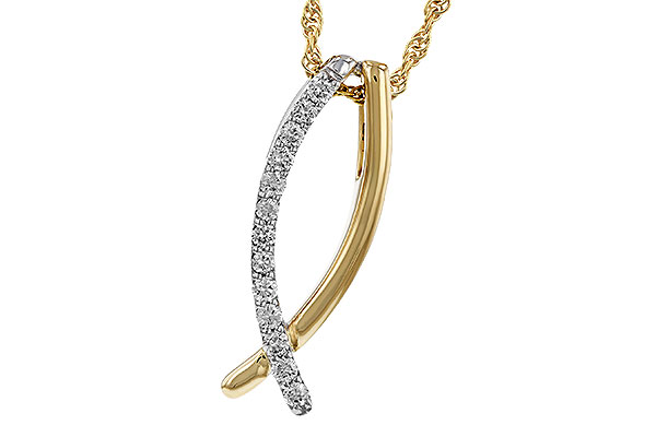 C329-89935: NECKLACE .25 TW