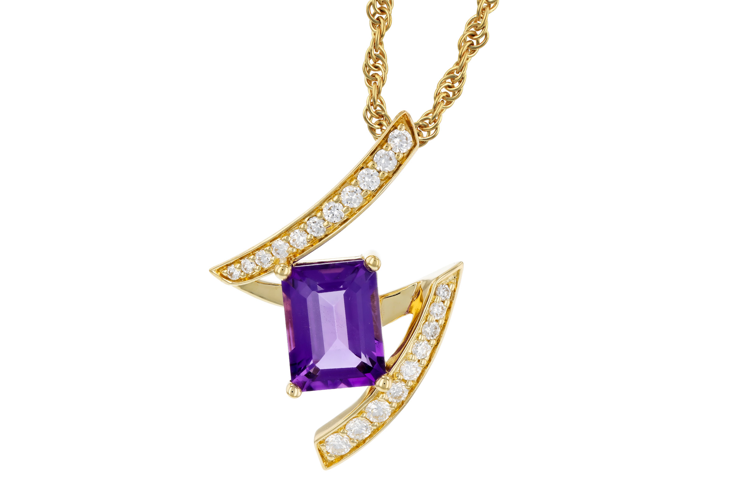 C330-76335: NECKLACE 1.36 AMETHYST 1.56 TGW (8x6MM AMY)