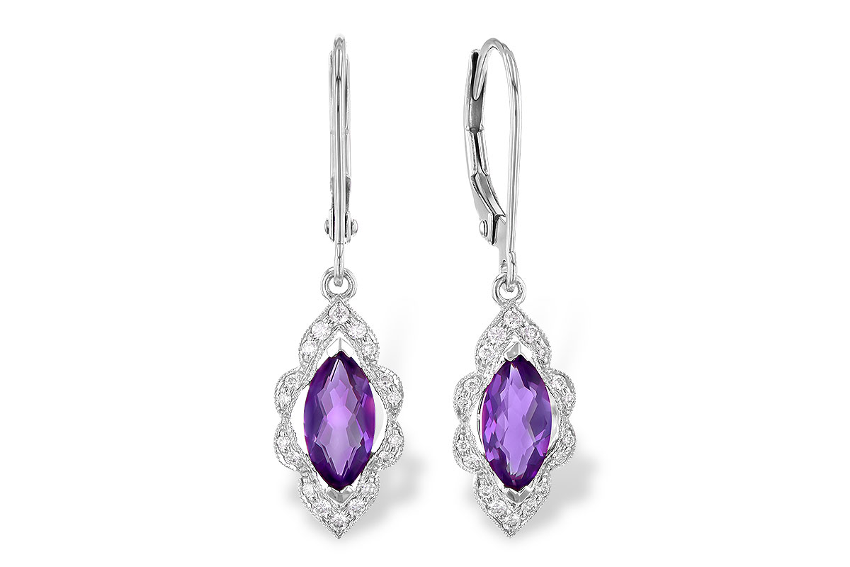 D328-09007: EARR .92 TW AMETHYST 1.07 TGW