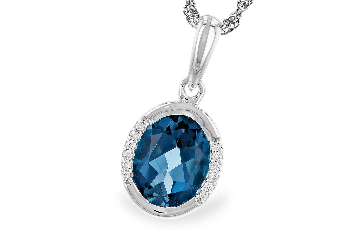 D328-95435: NECK 1.90 TW LONDON BLUE TOPAZ 1.93 TGW (9x7 LBT)