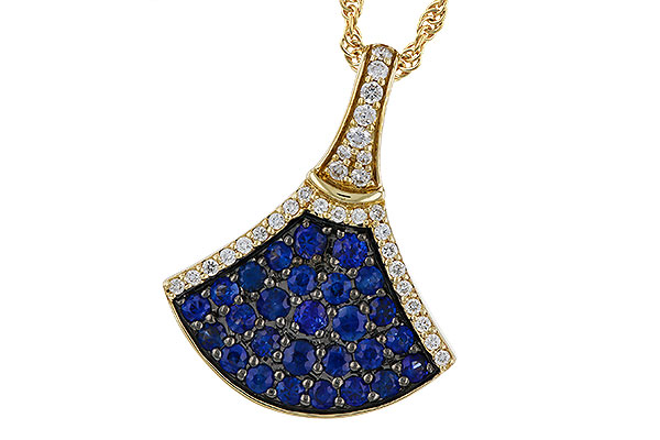 D329-86362: NECKLACE .71 TW SAPPHIRE .85 TGW