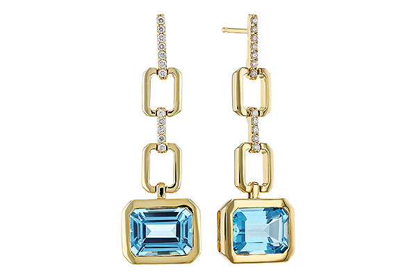 D329-87198: EARRINGS 3.20 BLUE TOPAZ 3.32 TGW (8x6MM BT)