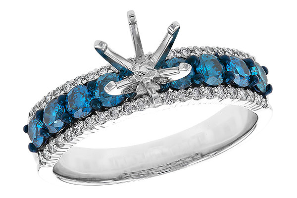 D329-87244: LDS SEMI DIA RG .72 BLUE DIAS .92 TW