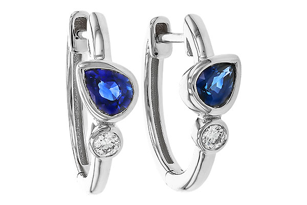 D329-87271: EARRINGS .51 SAPPHIRE .57 TGW