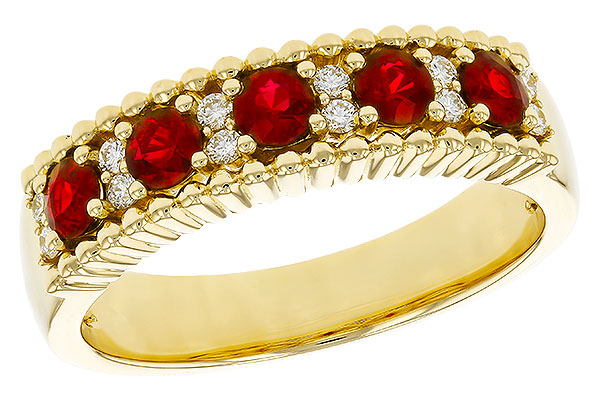 D329-90889: LDS WED RG .60 TW RUBY .72 TGW