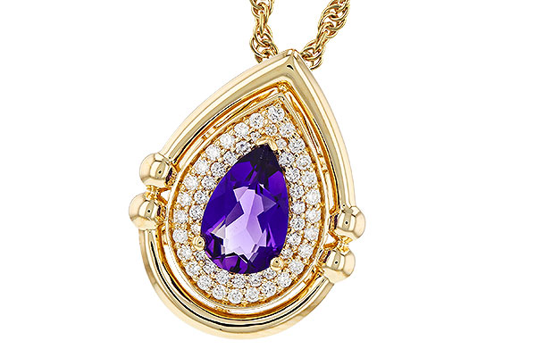 D330-73598: NECKLACE .70 AMETHYST .86 TGW (8x5MM AMY)