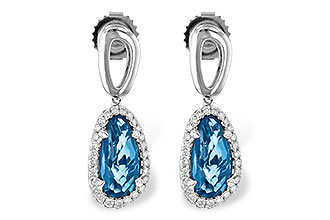 E245-35380: EARR 4.05 LONDON BLUE TOPAZ 4.36 TGW
