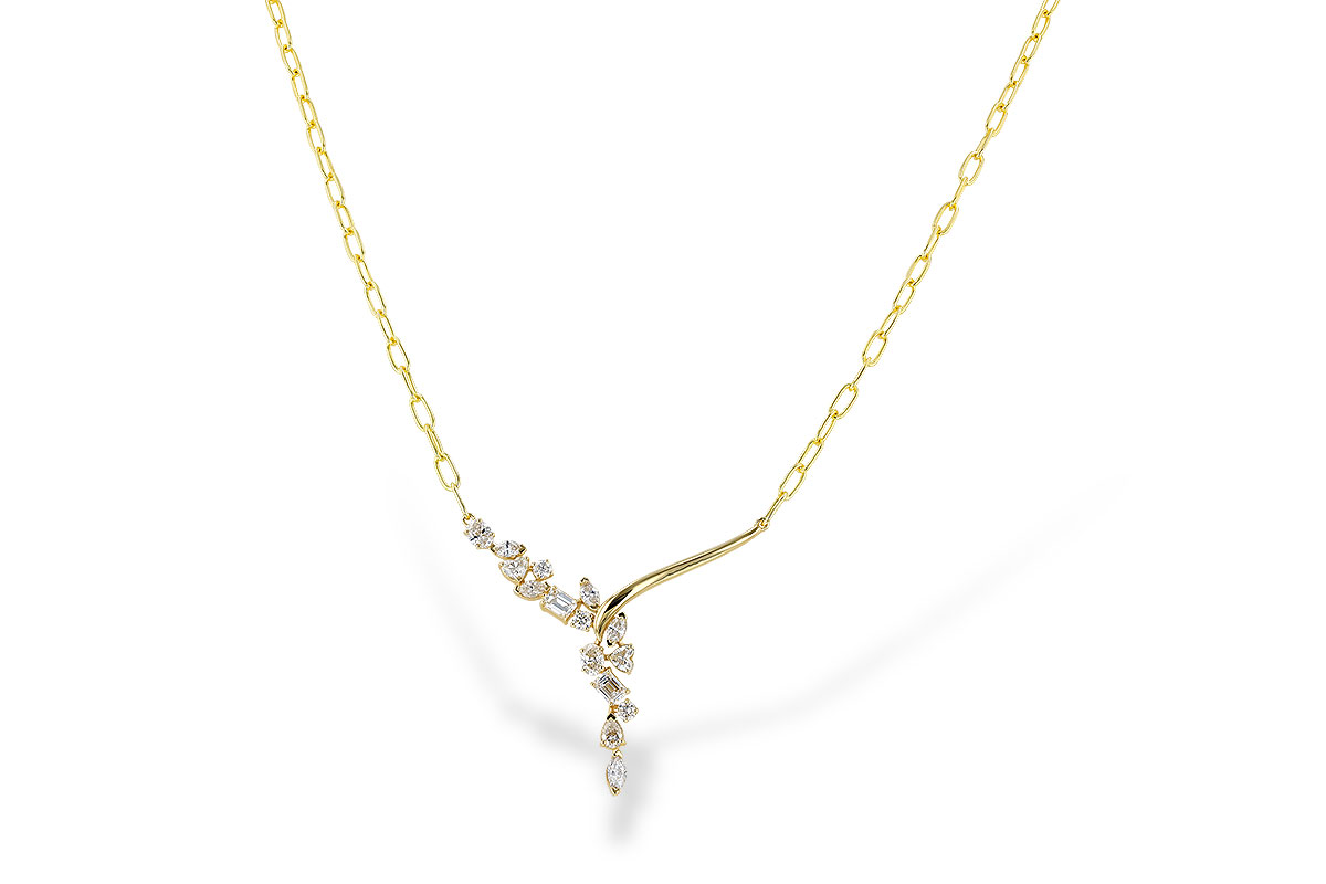 E328-98135: NECKLACE 1.22 TW FANCY CUT DIAMONDS (18")