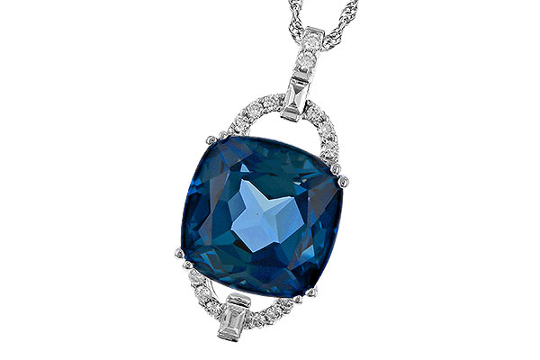 E329-83607: NECK 9.00 LONDON BLUE TOPAZ 9.20 TGW (12MM LBT)