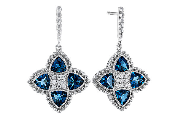 E329-87198: EARRINGS 1.73 LONDON BLUE TOPAZ 1.82 TGW