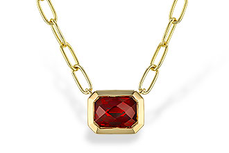 E329-88162: NECKLACE 1.45 GARNET (18")