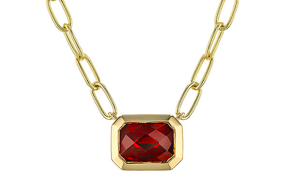 E329-88162: NECKLACE 1.45 GARNET (18")