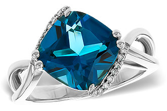 E329-89053: LDS RG 4.42 LONDON BLUE TOPAZ 4.50 TGW (10MM LBT)