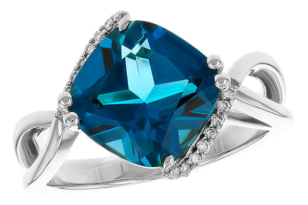 E329-89053: LDS RG 4.42 LONDON BLUE TOPAZ 4.50 TGW (10MM LBT)