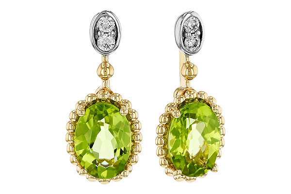 E329-89980: EARR 1.36 TW PERIDOT 1.42 TGW (7x5MM OV)