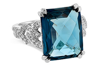 F245-28162: LDS RG 9.40 LONDON BLUE TOPAZ 9.60 TGW (15x12MM)